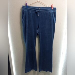 Gap Vintage Blue Velour Drawstring Bootcut Comfy Stretch Outdoor Pants Tall XL
